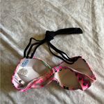 California Waves  Pink and Black Bikini Top Photo 1