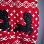 Vintage Reindeer Vest Sz Med Winter Alpine Nordic Sweater Holiday Editions Red Photo 3