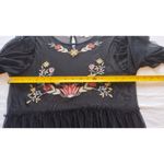 Coco + Jaimeson Women Sz M Black Mesh Dress Tunic Boho Embroidered UNLINED Size M Photo 7