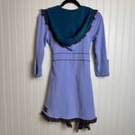 Matilda Jane  Jacket Size Medium Lilac, Teal, Ruffled, Hooded, Tie Front C23 Photo 9