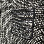 Loft Petites Tweed Mini Skirt Double Front Patch Pockets Sparkly 8P Black White Photo 2