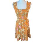 DR2 by Daniel rain burnt orange floral smocked mini dress boho chic Photo 1