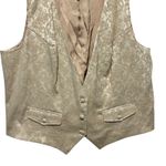 Worthington Women Vest Gold Brocade DamaskWaistcoat 2X Tailored Evening Chic Photo 3