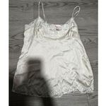 La Fiore Vintage Women's Lace Cami Top Sleeveless Lingerie Tank Top in Ivory Med White Photo 0