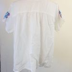 Impressions White Bright Embroidered Mexican Style Top Photo 1