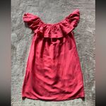 Tommy Bahama  Womens Off‎ Shoulder Dress Red Ruffle Neck Linen Blend Swim Mini Xs Photo 6