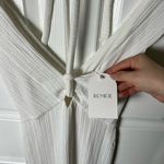 Revolve Rumer White Ribbed Sorrento Halter Neck Tie Stretch Mini Dress S NEW Photo 4