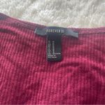 Forever 21  Red Long Sleeve Ribbed Bodysuit Photo 1