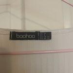 Boohoo Cropped Rib Flare Sleeve Top Cream Size US 6 Photo 2