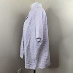 Vermont Country Store Women’s Sz XL S/S Purple Stripe Button Up Shirt Pajama? Photo 2