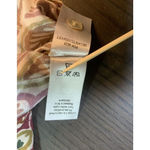 Faherty  Boho Peasant Cottage Ruffle Top Womens‎ Medium Floral Henley Cap Sleeve Photo 5