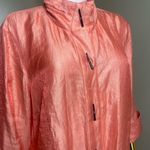Ali Miles Orange Pink Shimmer Crinkle mock neck Shirt size XL Photo 1