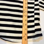 ZARA  Crew Neck Black and White Striped Cotton Sweater size S Photo 4