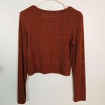 Opulence brown marled long sleeve crop top Size L Photo 1