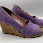 Toms Purple Orchid Wedge Hemp Sandals Sz 9.5 Open Toe Photo 11