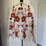 Sézane Sezane BERTILLE BLOUSE floral embroidered long sleeve tie neck Photo 4