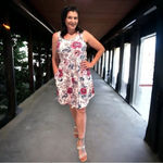 Shirley & Stone Dear dress blooming floral pink and cream casual Photo 1