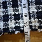 ZARA NWT black and white and blue tweed buttoned skirt large Photo 8