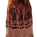 Cache Textured Sequin Bead Peek A Boo Lace Velvet Skirt Lined Beads New $168 NWT Photo 2