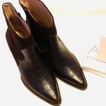 New in Box, A.D & DAUGHTERS Bracov leather croco print boots! Brown Size 7.5 Photo 3