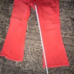 Free People  Women’s Size 26 Red Cowgirl Cropped Flare Jeans Photo 7