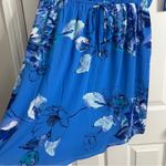 Apt. 9  Vibrant Blue Short Sleeve Floral Dress with Tie Waist, Size Large NWT Photo 9