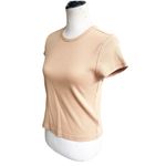 Maeve  By Anthropologie Cropped Ribbed Top Tan Size XL Boho Minimalist Photo 1