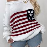 American flag sweater White Size L Photo 1