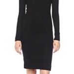 Pam & Gela NWT  Black Split Neck Ribbed Jersey Dress Size P(XS) - RD7017 Photo 0