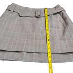 Maje  Jikam Checkered Woven Belted Mini Skirt Beige Academia Old Money Size 40 Photo 11