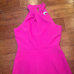 Julia Jordan  Sleeveless Twist Halter‎ Neck Jumpsuit Pink Fuschia Size 4 Photo 3