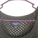 American Eagle  Outfitters Size Large Gray Wool‎ Blend Crochet Sweater Photo 4