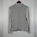 Tribal Jeans Gray and White Zip Up Jacket Stripes Pockets Size Women's Medium Photo 3
