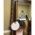 Round Wicker Star Bag with Floral Interior Photo 5