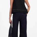 Madewell NWT Black Linen Pleated Shell Top - Size: Extra Small Photo 11