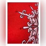PFI Fashions Red Snowflake Sweatshirt – XL Vintage Holiday Embellished Pullover Photo 3