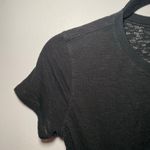 Lululemon Black Heathered Front Tie Short Sleeve T-Shirt Cropped Women's size 2 Photo 3