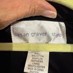 Susan Graver  Style Black Satin Ruched Back Jacket Sz M Photo 4