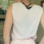 Liz Claiborne Vintage brushed Silk pale blush rosey pink tank v neck Photo 4