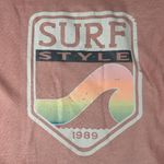 Surf Style Vintage Sweatshirt Womens S Crewneck Rainbow Wave Graphic Pullover Photo 1