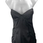 Oh Polly  Black Strapless Sleveless Corset Bandeau Mini Bodycon Dress Size 6 Photo 0