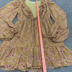 Tularosa  revolve Mustard Yellow Floral Ruffle Mini Dress Long Sleeve XS Photo 6