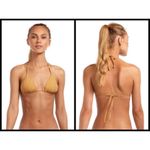 Vitamin A 💕💕 Bikini Set Gia Triangle Top + Luciana Bottom Dorada Stripe 8 M NWT Photo 8