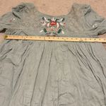 Free People Mohave Floral Embroidered Long-Sleeve Dress Size Large Sage Green Photo 10