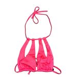Victoria's Secret Victoria’s Secret Neon Coral Pink Cutout Halter Bikini Top Photo 2
