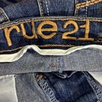 Rue 21  Womens Denim Blue Jeans Mid Rise Boot Cut Stretch Size 3 4 Short Photo 6
