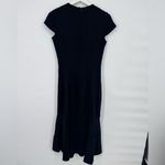 Amanda Uprichard  Black Flutter Sheath Midi Fitted Dress‎ XS Photo 8