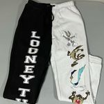 Dolls Kill x Looney Tunes Cartoon Graphic Fleece Joggers Sweats Sweatpants Pants Bottoms Size S π°β¨ Photo 2
