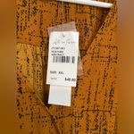 All in Favor New  Women’s Mustard Abstract Long Sleeve Blouse XXL Wrap Shirt Photo 3