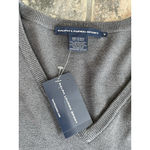 Ralph Lauren Womens Sweater Dress Gray Merino Wool Cotton Knit Med V Photo 9